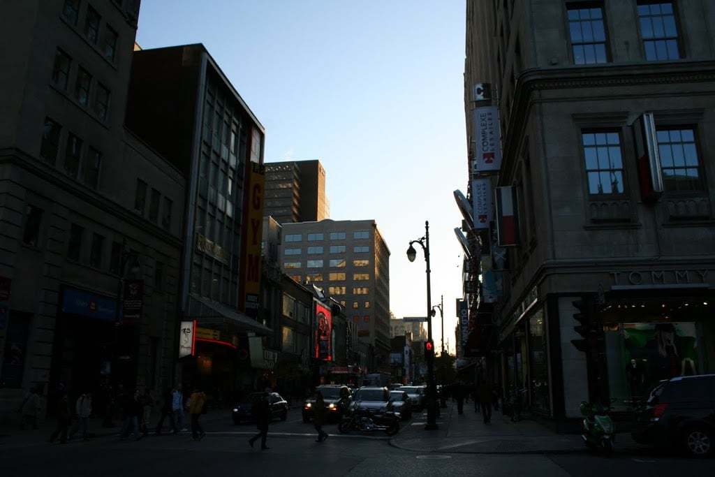 Retour de vacances boulimiques à Montréal: centre-ville