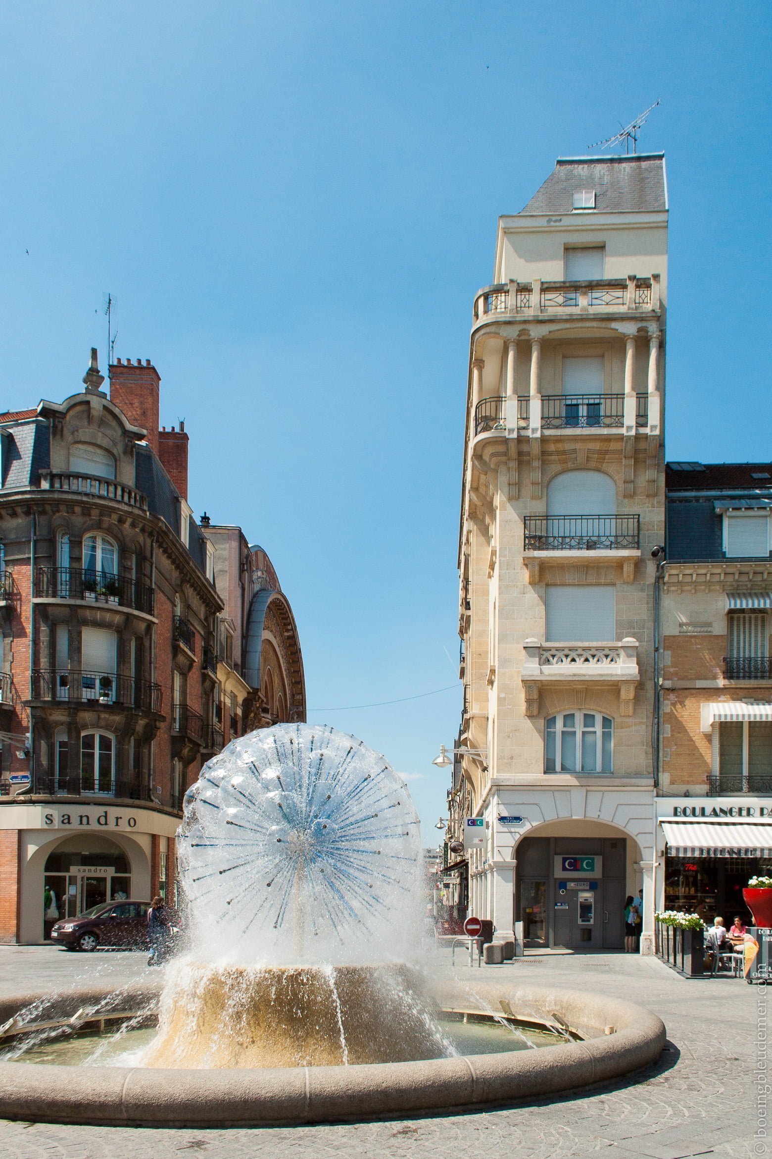 Visite de Reims, fontaine