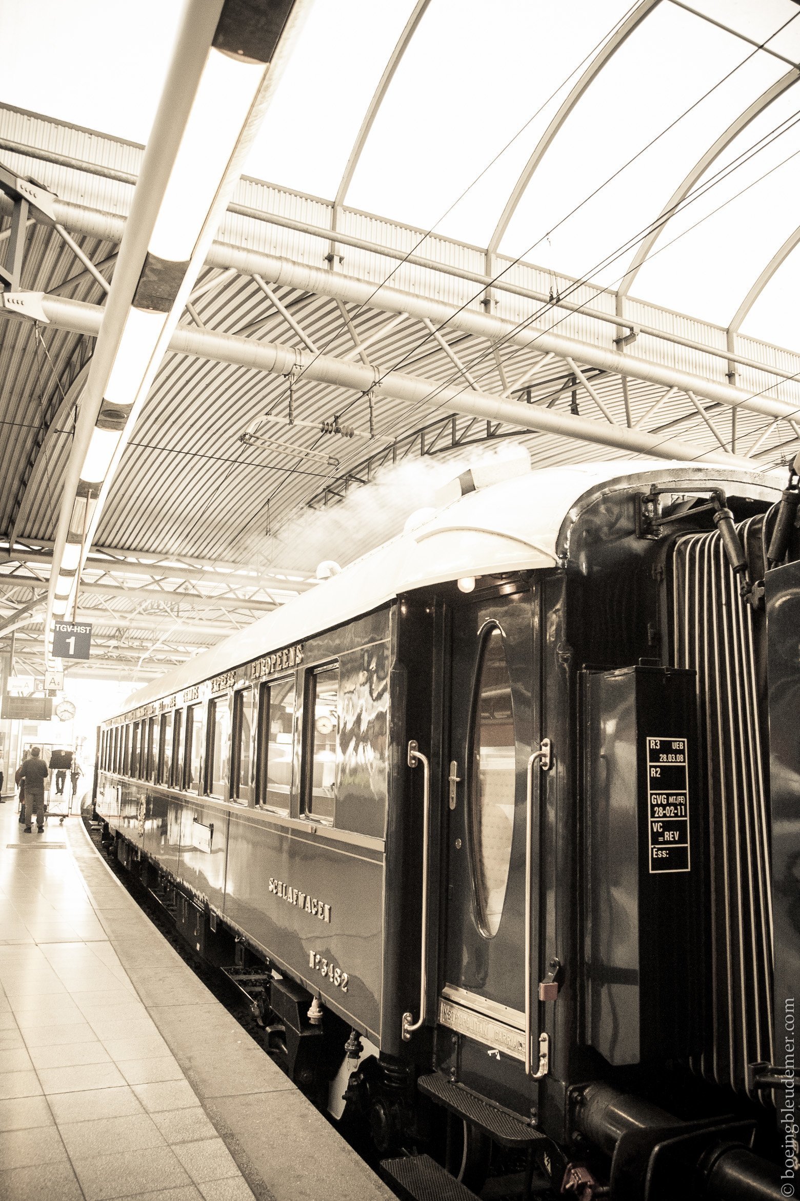 L'Orient Express à la gare de Bruxelles : tain mythique