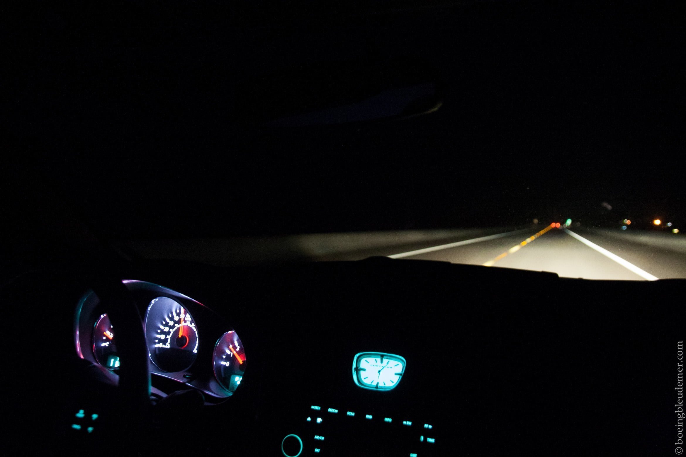 Driving at night in the Keys