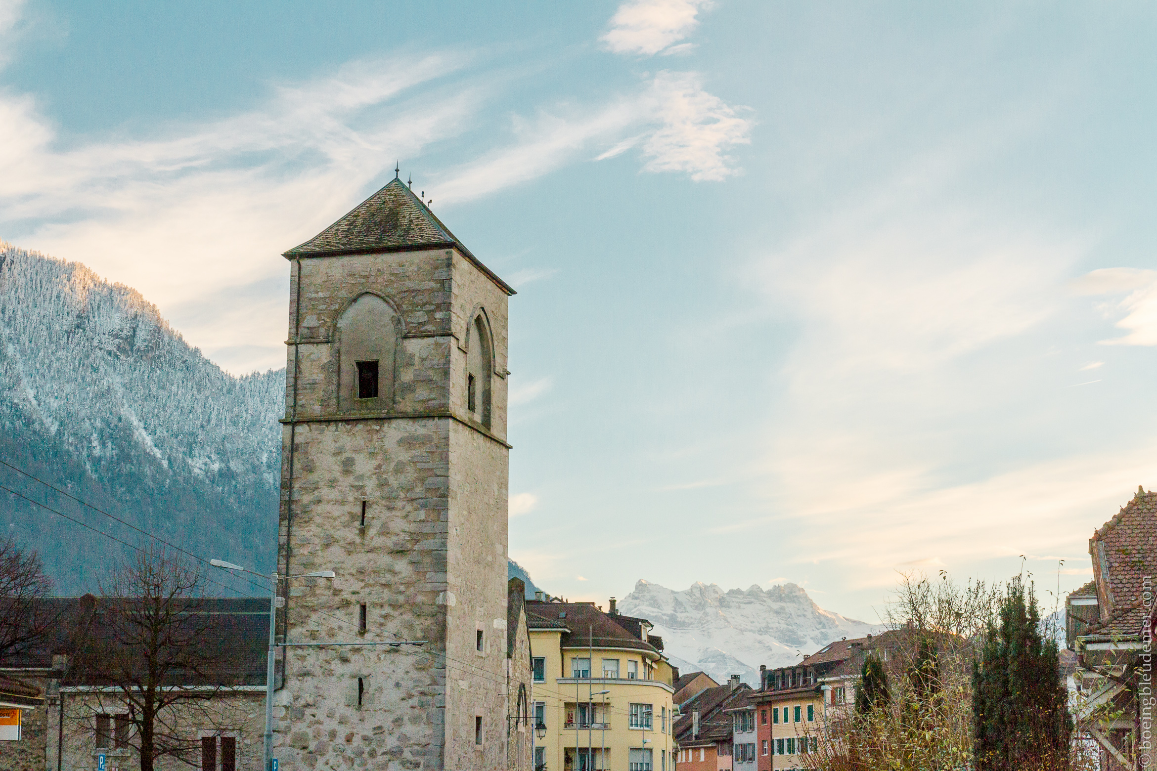 Village de Villeneuve en Suisse