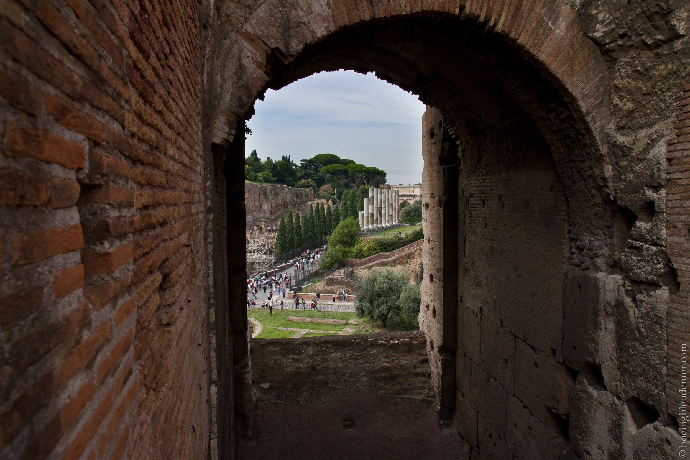 Fenêtre du Colisée sur Rome, Italie