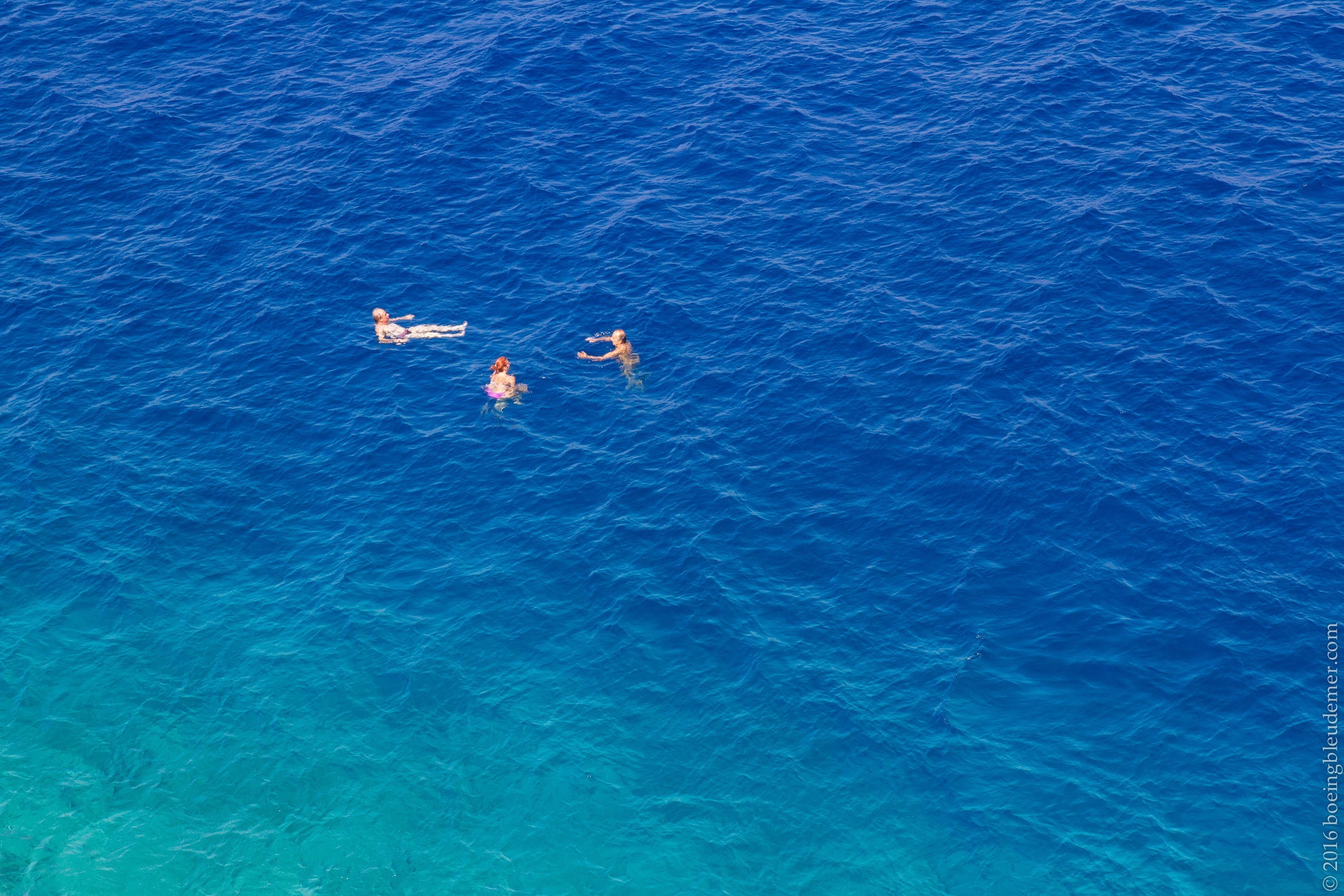 L'île d'Hydra en Grèce: baignade dans la mer