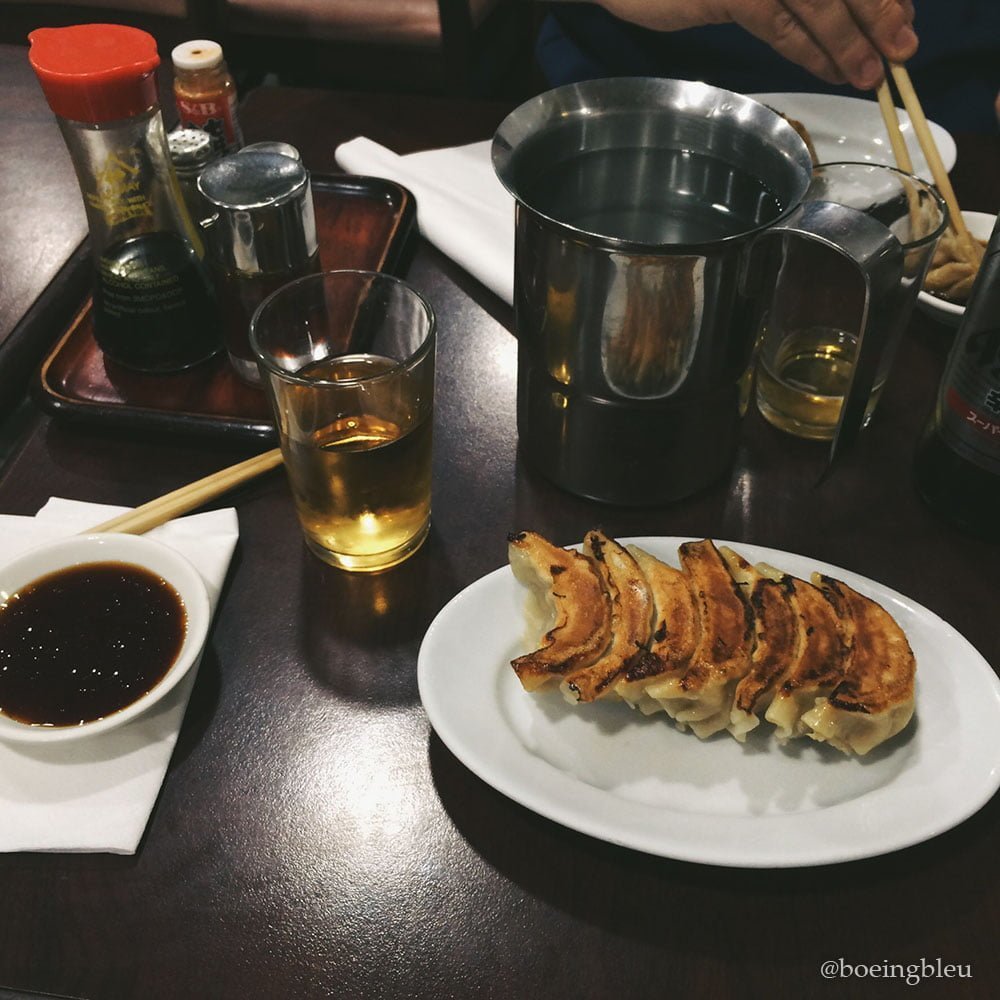 Gyoza et bière rue Saint-Anne
