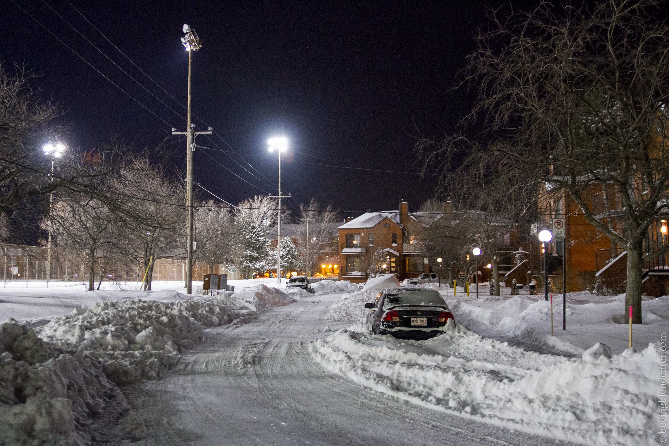 Rue enneigée de Montréal