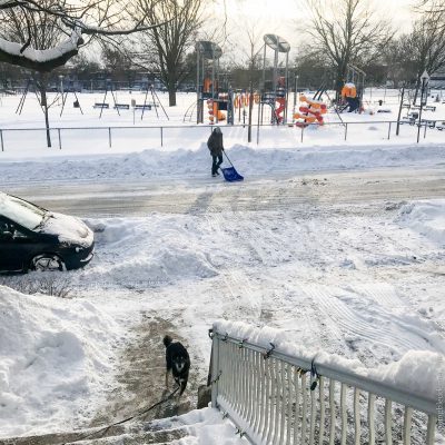 Scène hivernale de neige